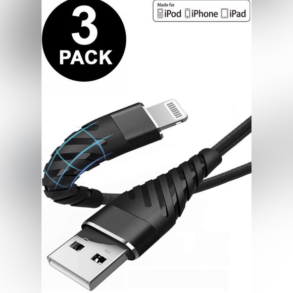 Curated visual reference: Visual Reference: Cell Phones Accessories 3Pack 1Ft Fast Charger Cable Heavy Duty